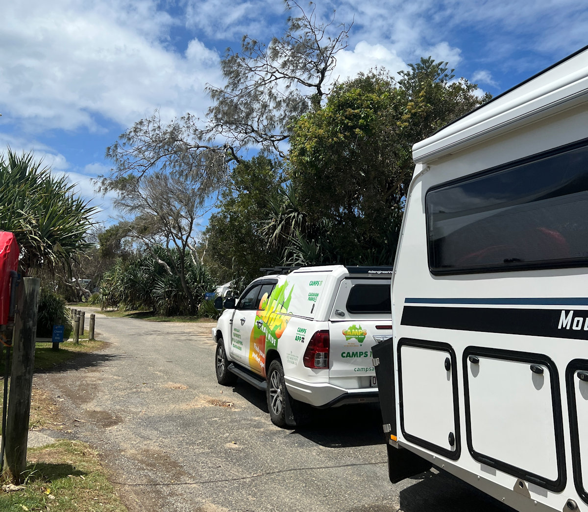 Powered camping sites with caravans at Reflections Holiday Parks, Red Rock NSW