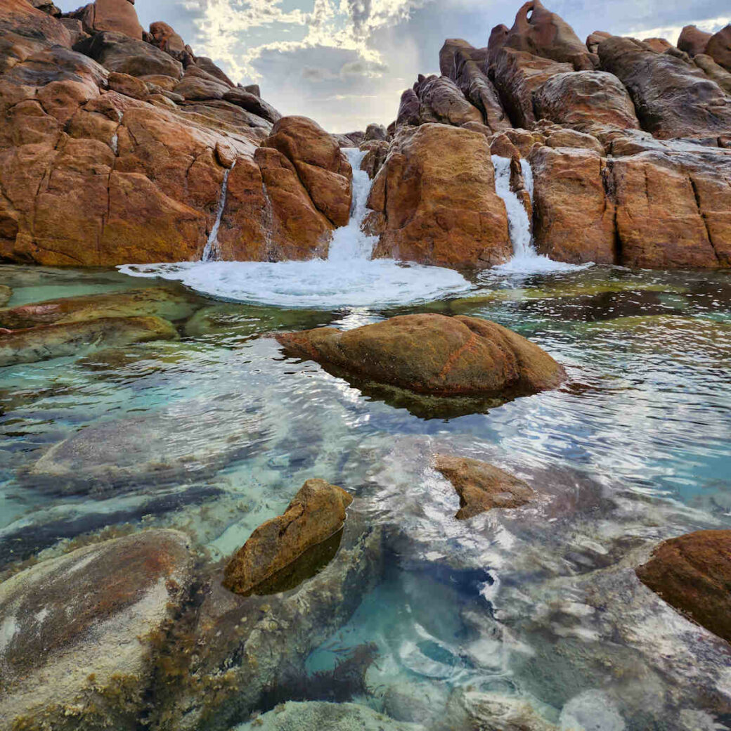 Coastal camping at Yallingup, Western Australia with ocean views