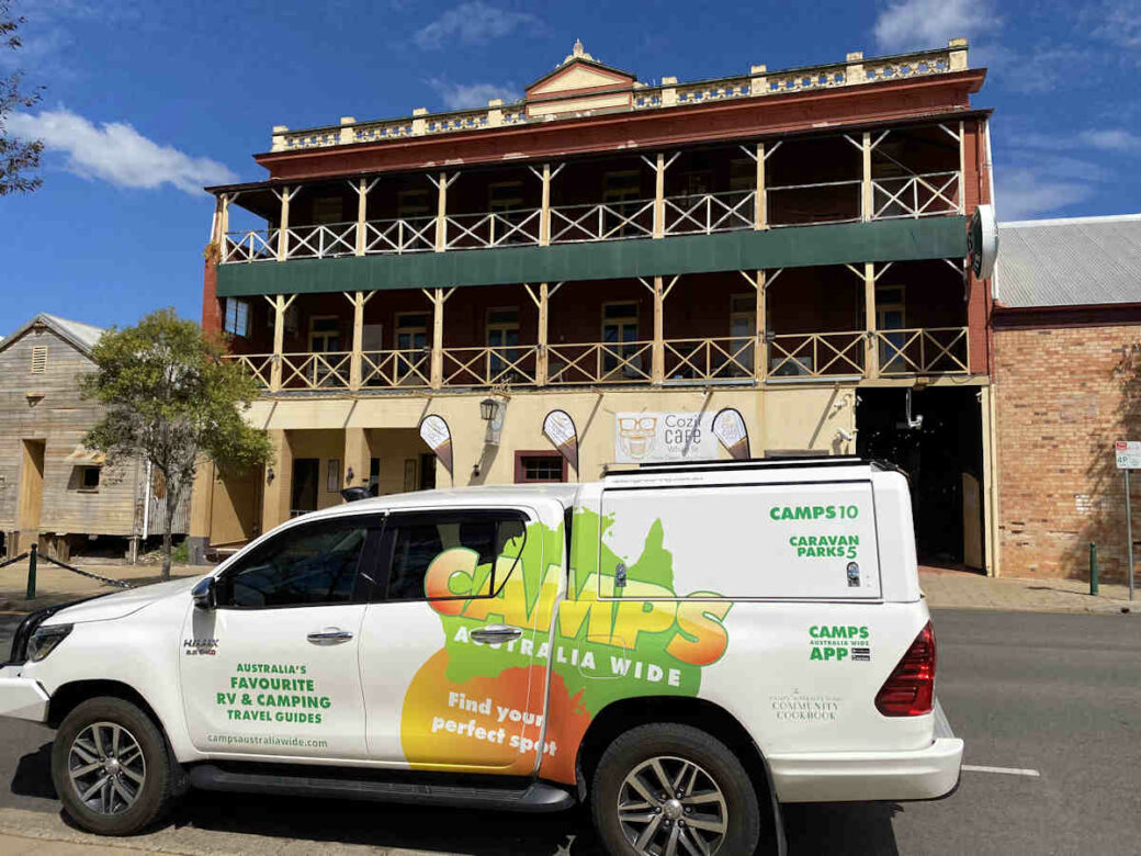 Historic building architecture in downtown Maryborough Queensland near free camping site