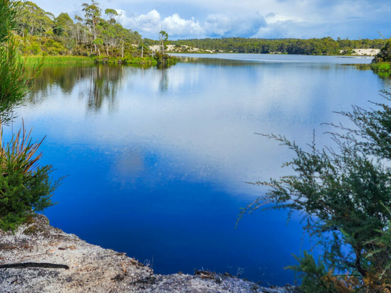 Free camp at Pioneer Lake, Tasmania - image by Overland Exposure