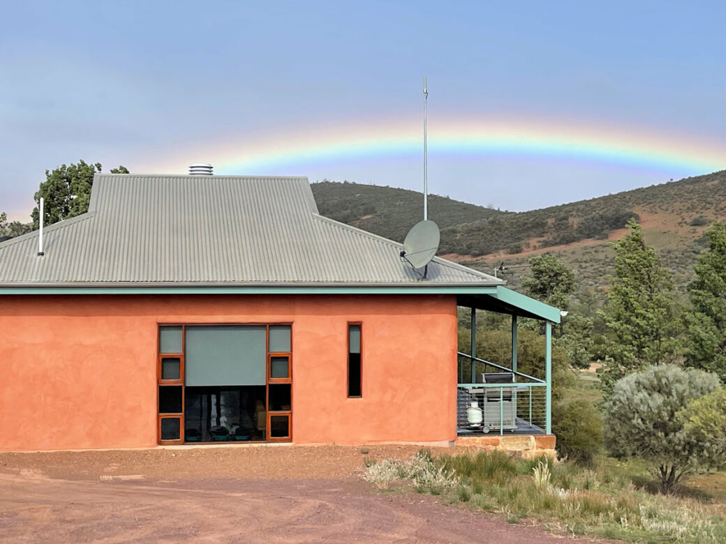 Scenic bushland and camping area at Rawnsley Park Station, South Australia