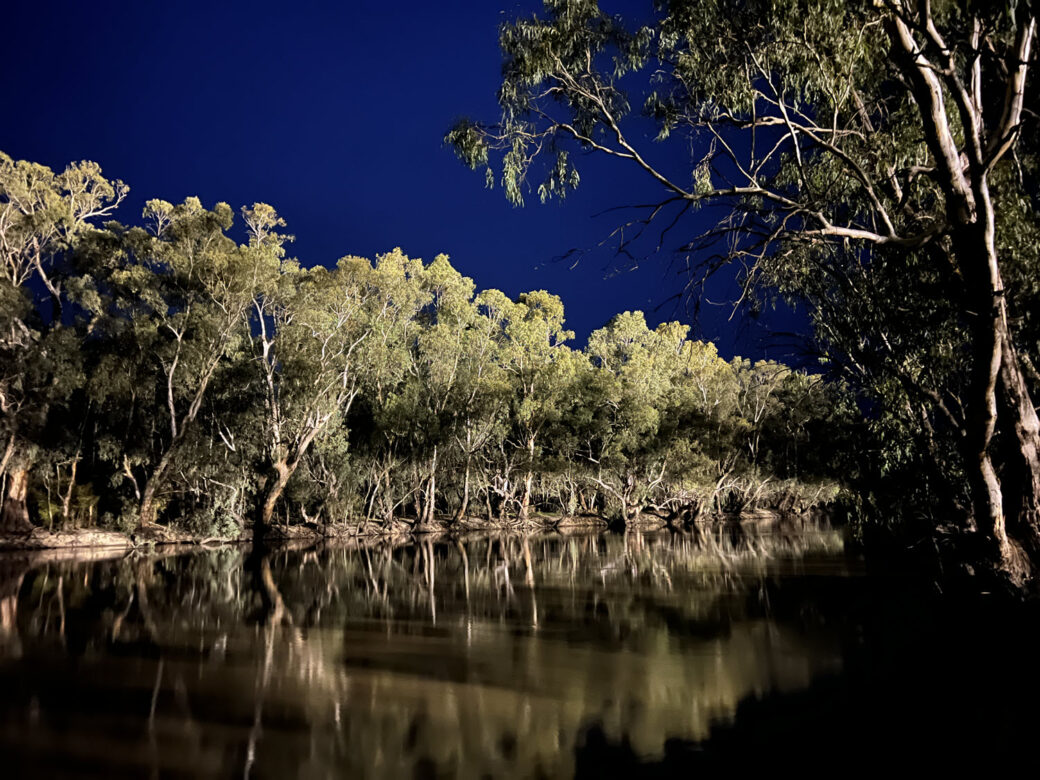 Floodlights on the Murray at Nyah REc REserve