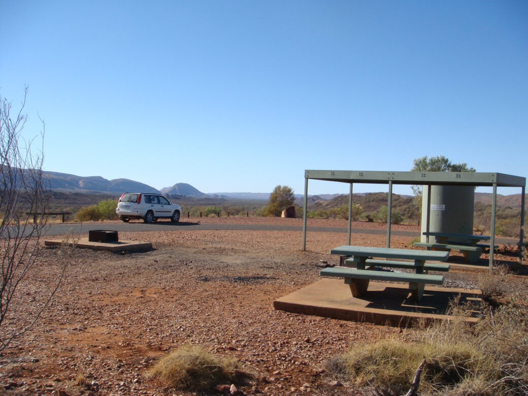 Scenic view from Neil Hargrave Lookout camping area in Northern Territory