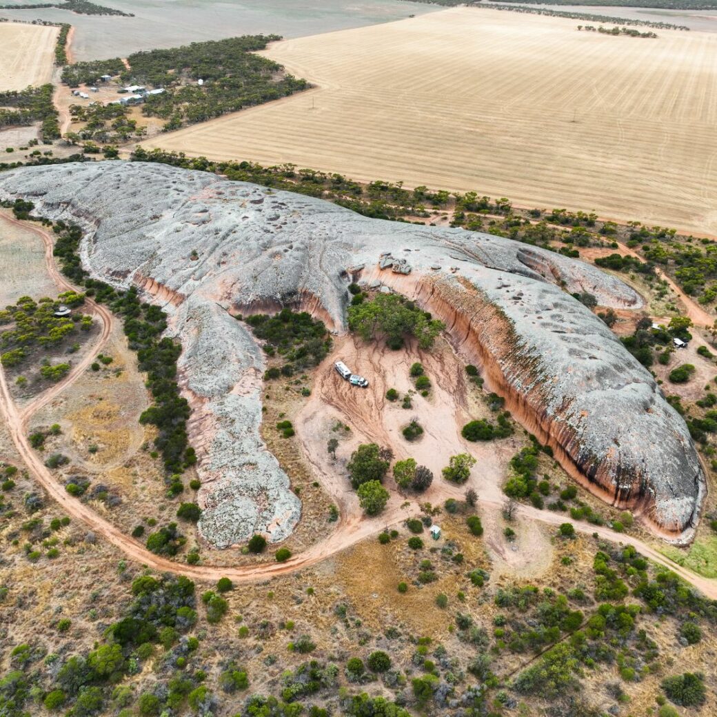 Pildappa Rock granite wave formation in South Australia
