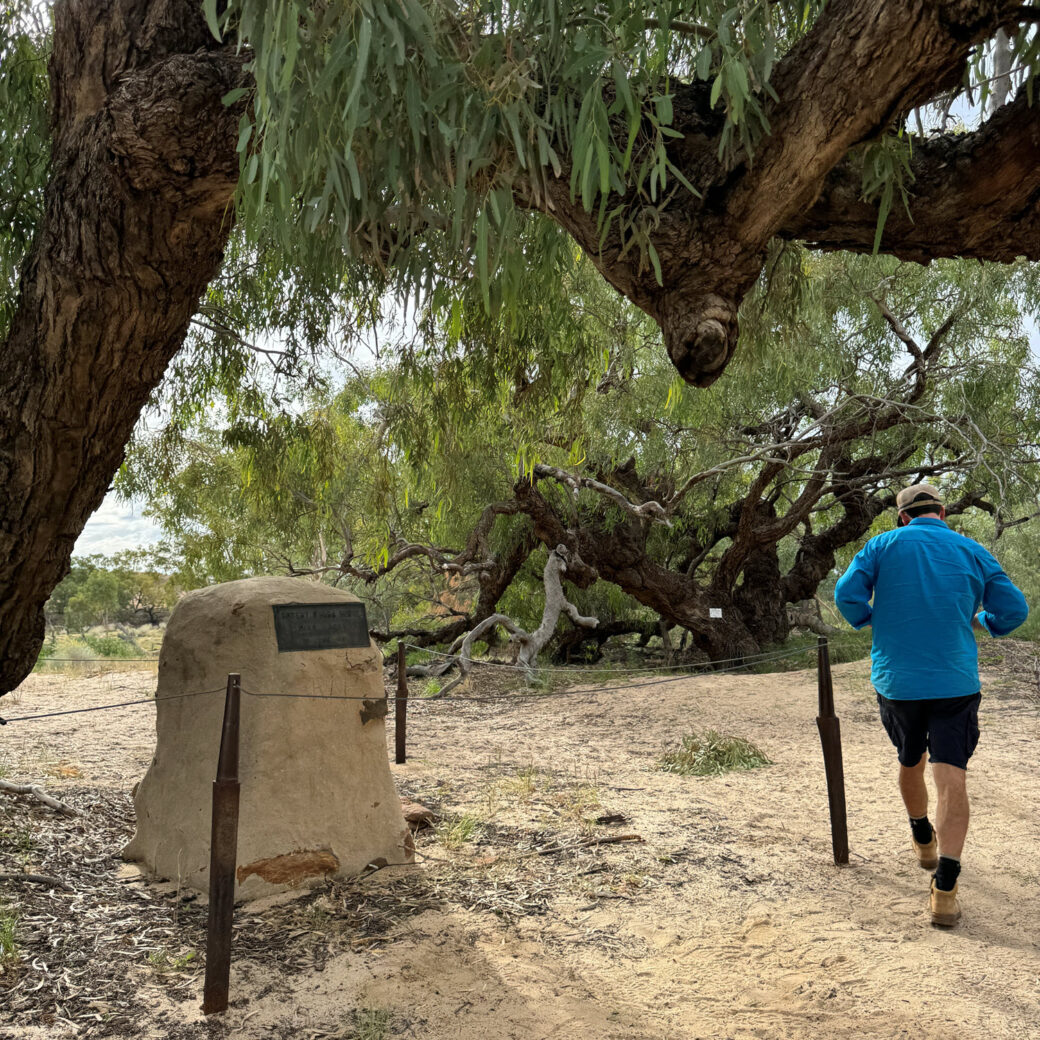 Burke's Grave memorial site near Innamincka, commemorating the ill-fated explorer