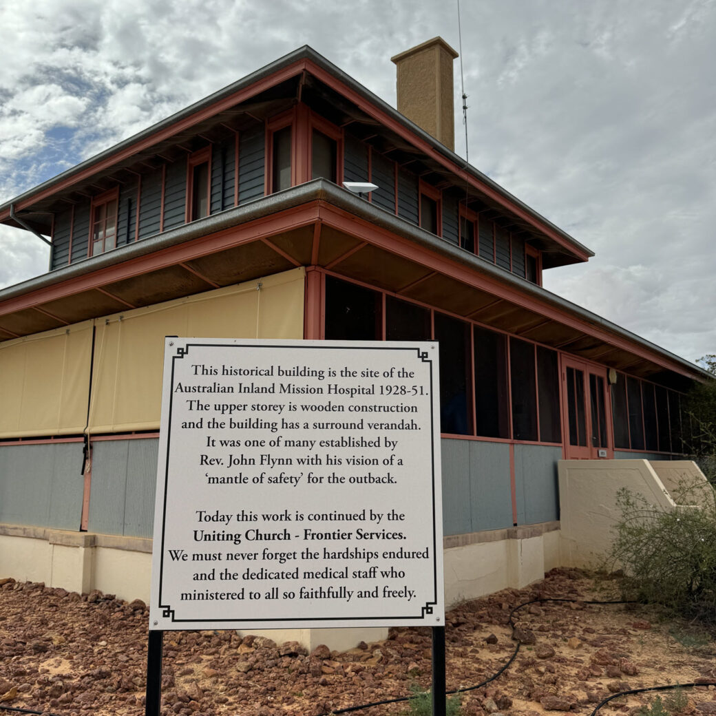 Historic Old Nurses Station building preserved in Innamincka, South Australia