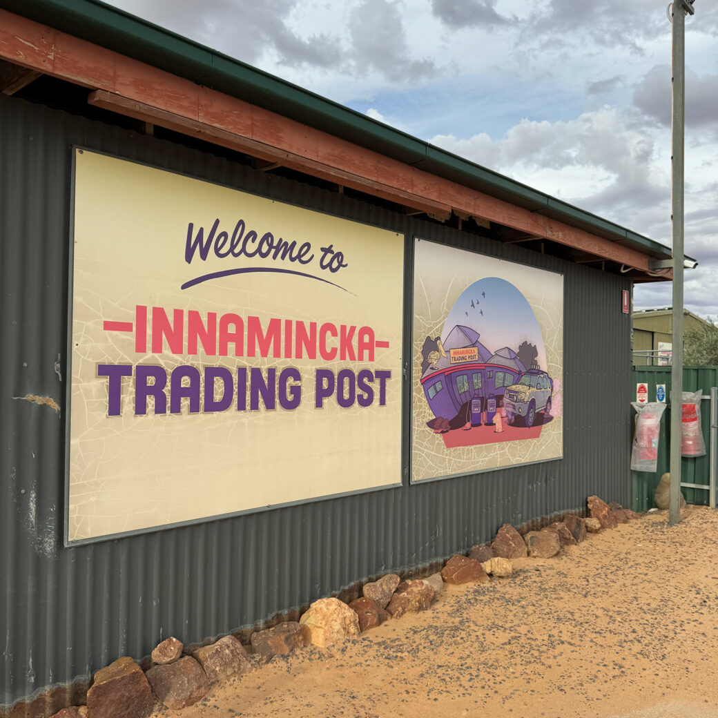 Innamincka Trading Post storefront, a local outback supply store in South Australia