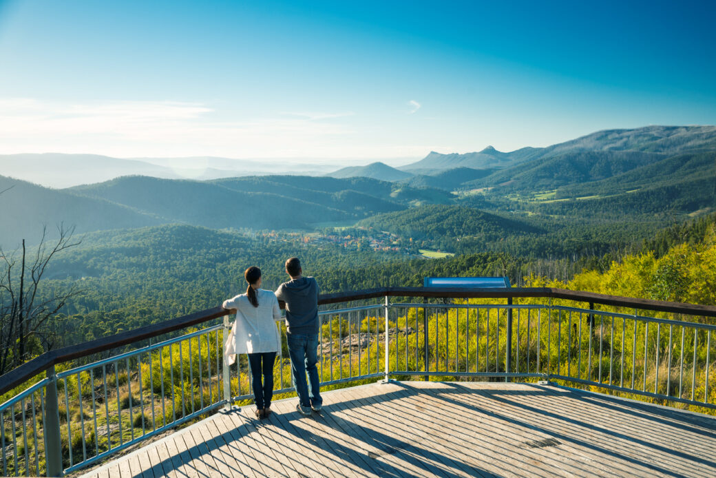 Scenic mountain vista from Keppel Lookout, Marysville - courtesy Murrindindi Shire