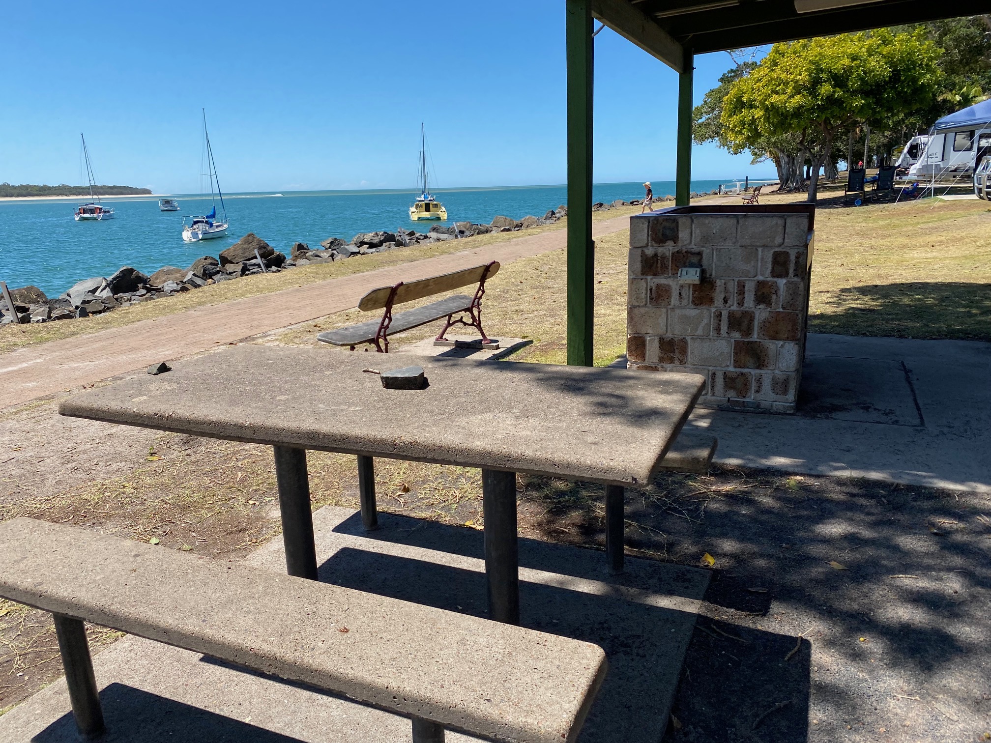 Burrum Heads Beachfront Caravan Park BBQ Area