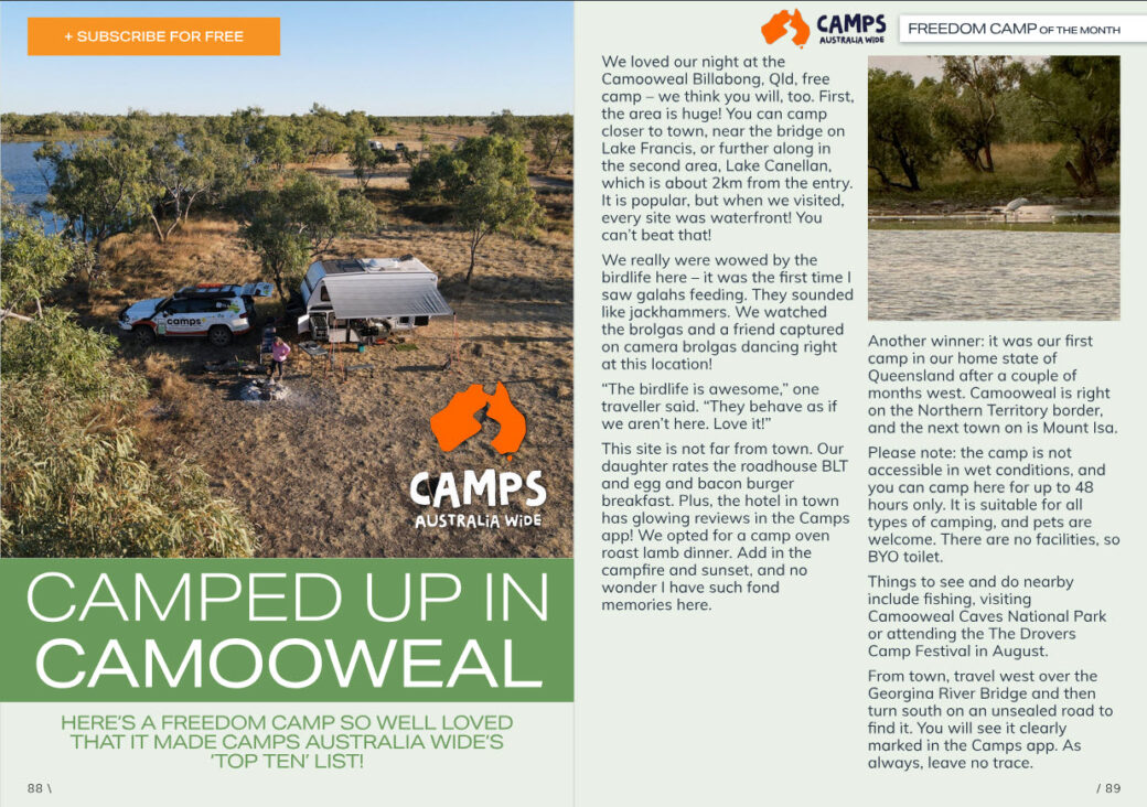 GoRV Freedom Camp of the Month Camooweal