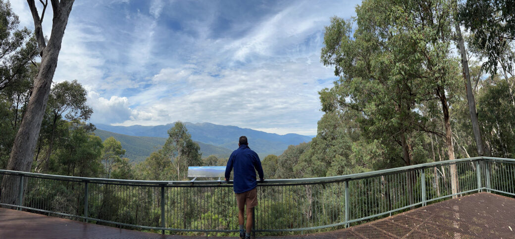 Scammells Lookout near Khancoban NSW offering panoramic mountain views