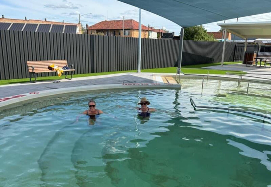 Relaxing artesian spa bath at Collarenebri, New South Wales for ultimate relaxation