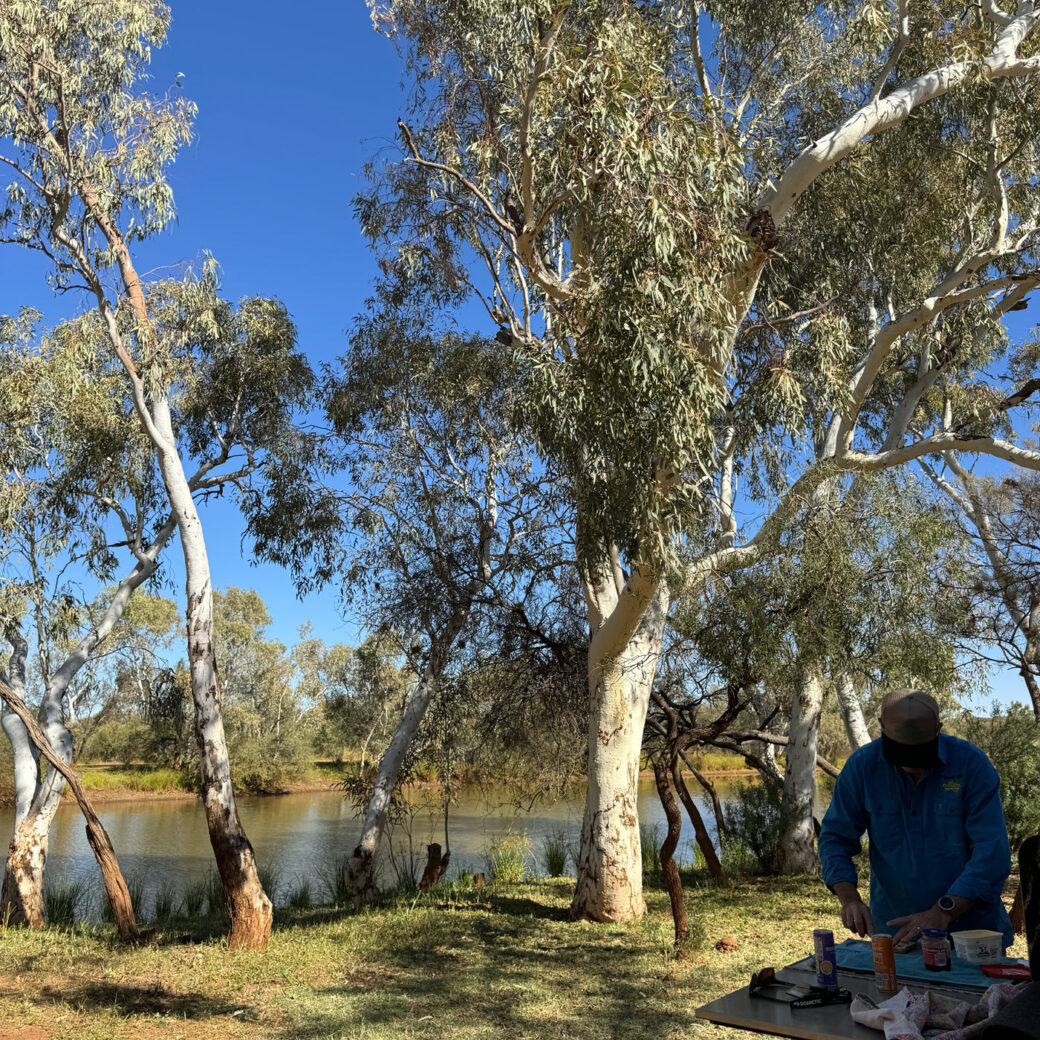 Bilyuin Pool free camping area with natural swimming hole in Western Australia