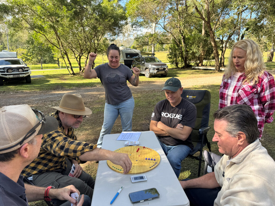 Caravan setup at campsite in Conondale, Queensland showing a place to call home while travelling