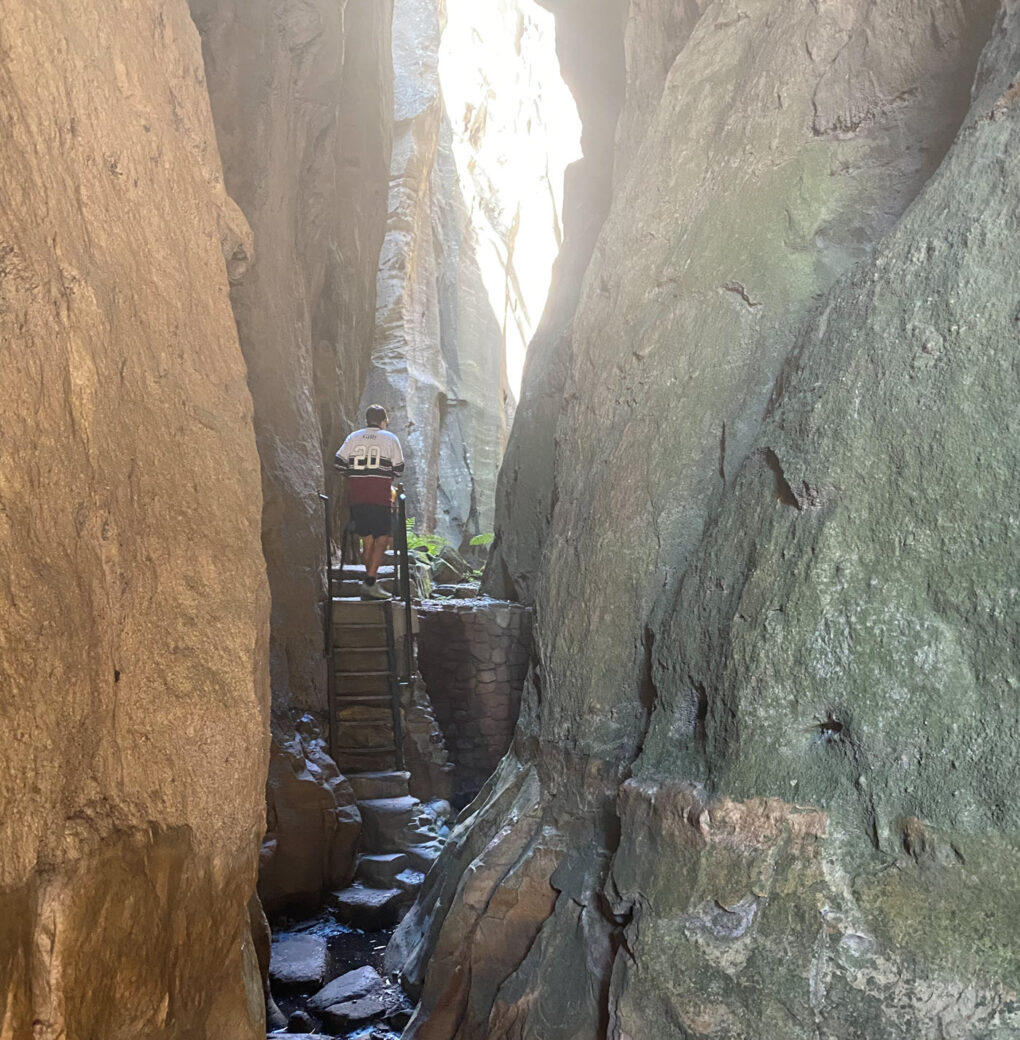 Towering sandstone cliffs surrounding the Amphitheatre at Carnarvon Gorge National Park