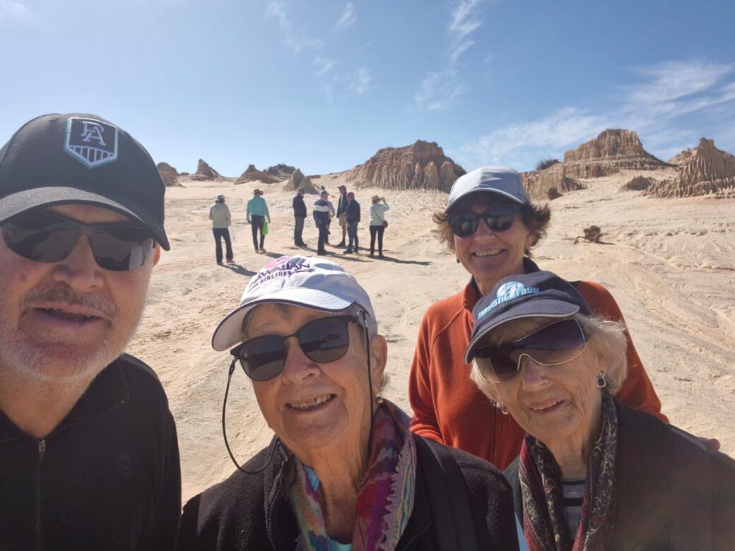Ancient eroded sand dunes at Wall of China, Mungo National Park, New South Wales