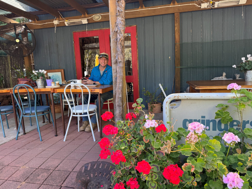 Breakfast plate at Old Wharf Cafe in Pooncarie, New South Wales