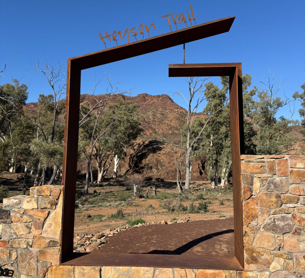 Northern trailhead of Heysen Trail in the Flinders Ranges, South Australia