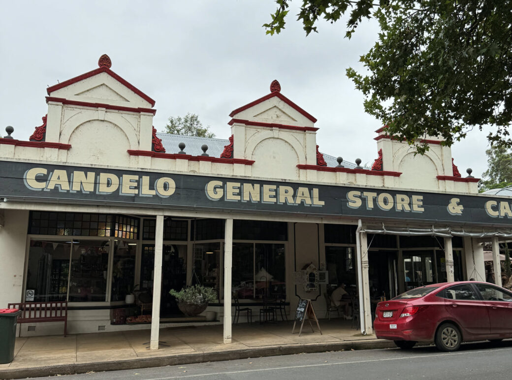 Historic Candelo General Store and Cafe building in Candelo village, NSW