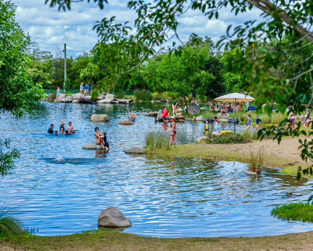 Lake Gkula at Woodfordia during Woodford Folk Festival in Queensland