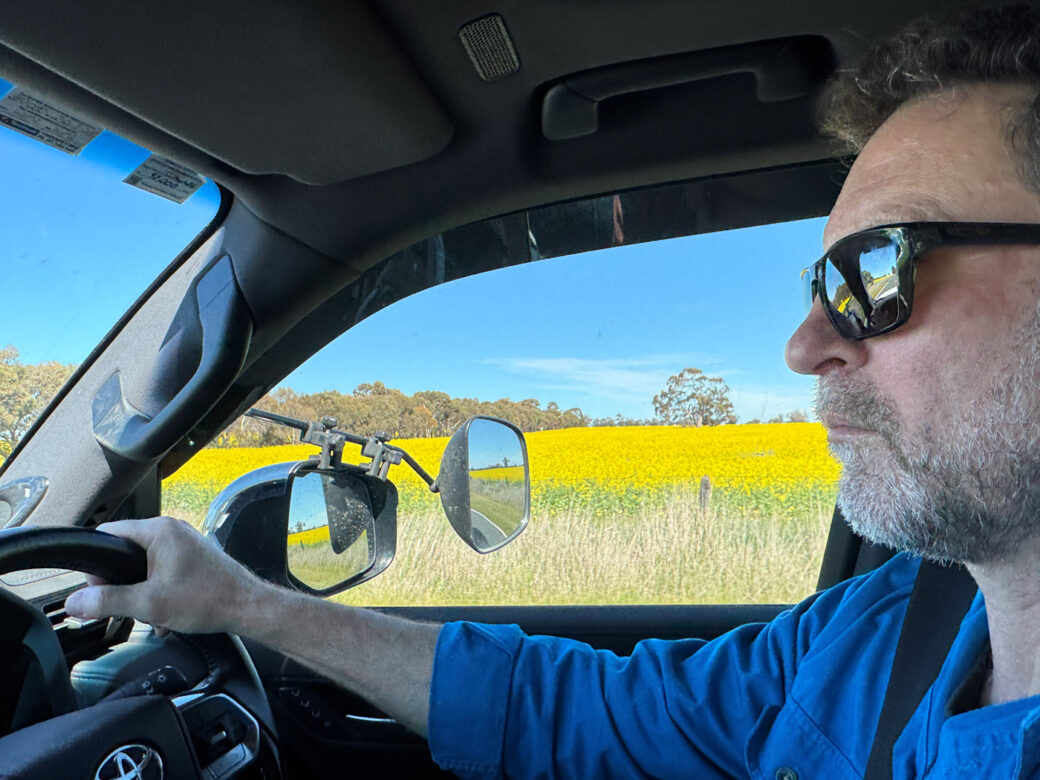 Road trip through scenic South Australian outback landscape
