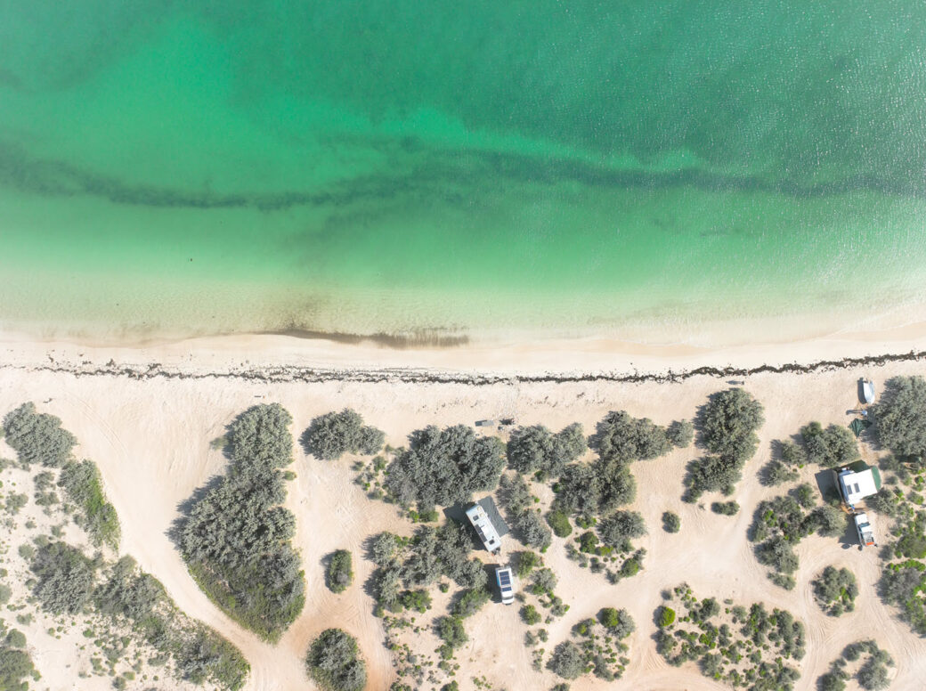 Winderabandi Campground with coastal views at Ningaloo, Western Australia
