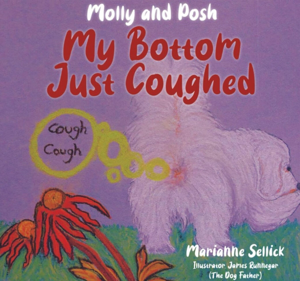 Molly the dog featured in children's book 'My Bottom Just Coughed' by Australian author