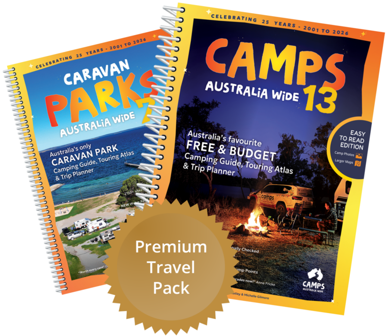Premium Travel Pack bundle - Parks 7 and Camps 13 guidebooks for Australian camping