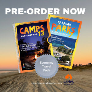 Preorder Now button for Camps Australia Wide Economy Travel Pack 2026