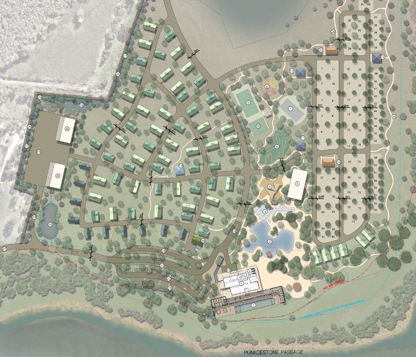 Site Map Concept Coochin Creek Tourist Site