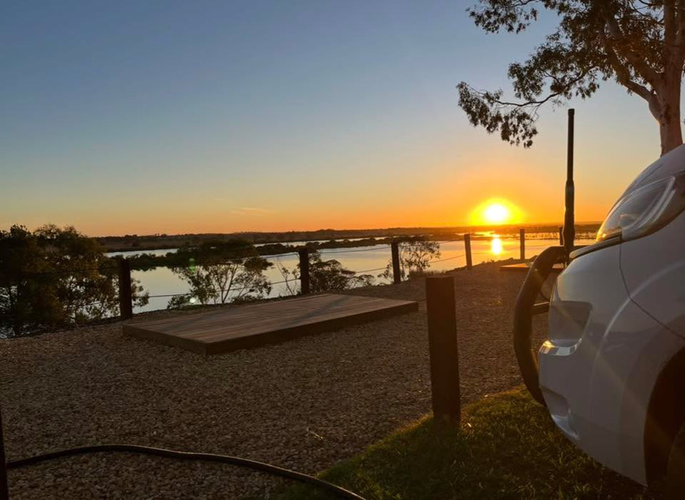 Waterfront Caravan Park Tailem Bend SA by Deb Lombardo