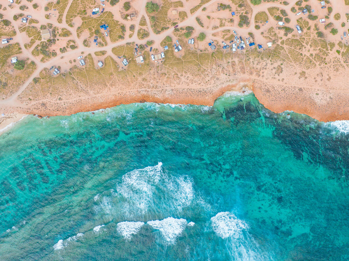 Free camp at Gnaraloo Station 3 Mile on the Coral Coast, Western Australia