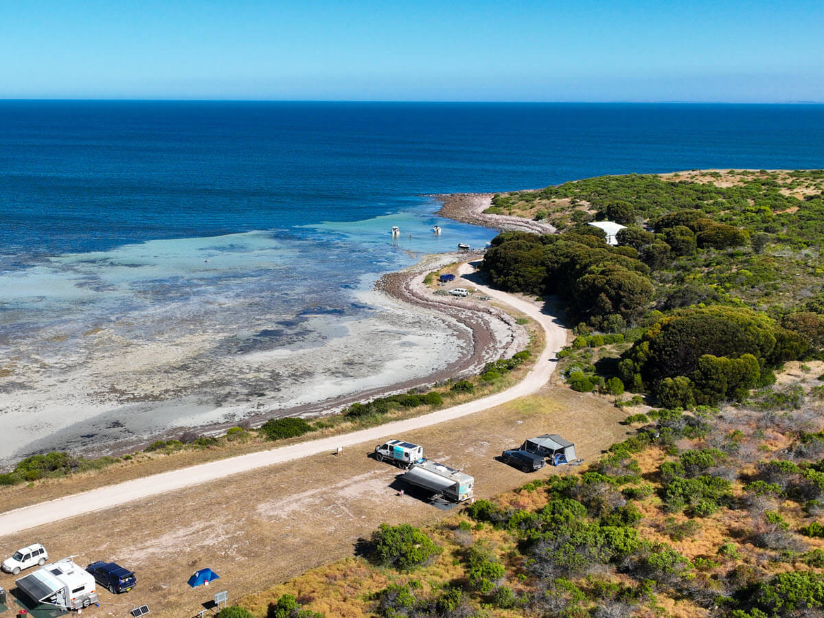 Free camp at Foul Bay boat ramp, Yorke Peninsula, South Australia