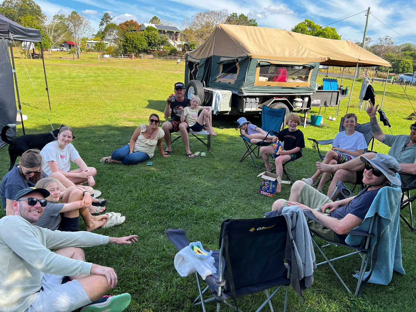 Elmer Family Camping at Calm the Farm, Mary Valley, Queensland